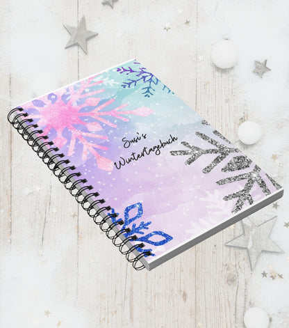 Schneeflocke Notizheft (personalisiert)