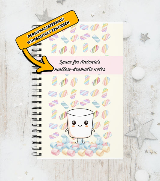 Marshmallow Notizheft (personalisiert)