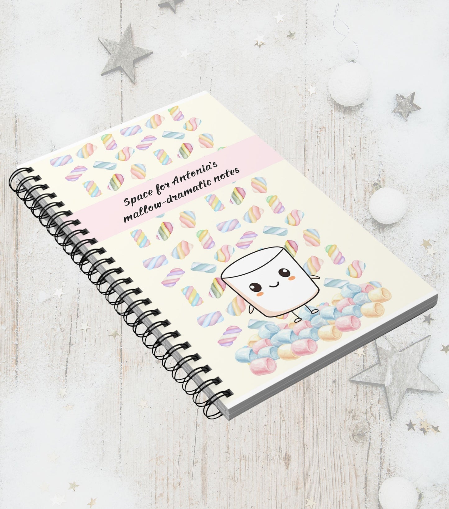 Marshmallow Notizheft (personalisiert)