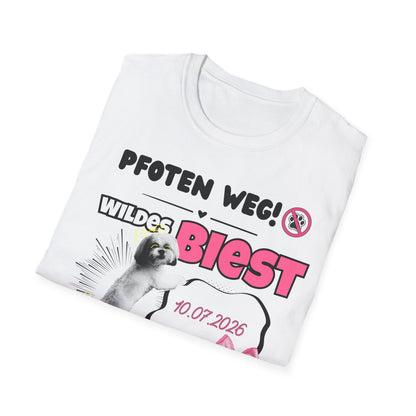 JGA T-Shirt Biest wird Schosshündchen (personalisierbar)