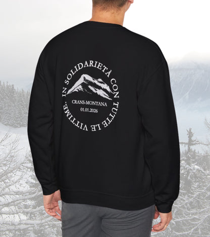 Soli-Sweatshirt Crans-Montana Gedenken an Opfer 100% Spenden des Nettoerlös an Opfer und Hinterbliebene