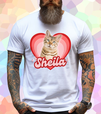 Dein Haustier T-Shirt Herz-Shaped (personalisierbar)