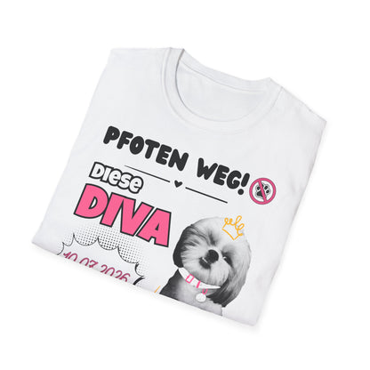 JGA T-Shirt Diva kuschelt nun auf Lebenszeit (personalisierbar)