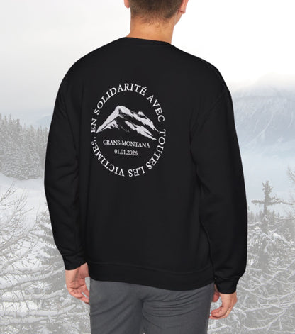 Soli-Sweatshirt Crans-Montana Gedenken an Opfer 100% Spenden des Nettoerlös an Opfer und Hinterbliebene