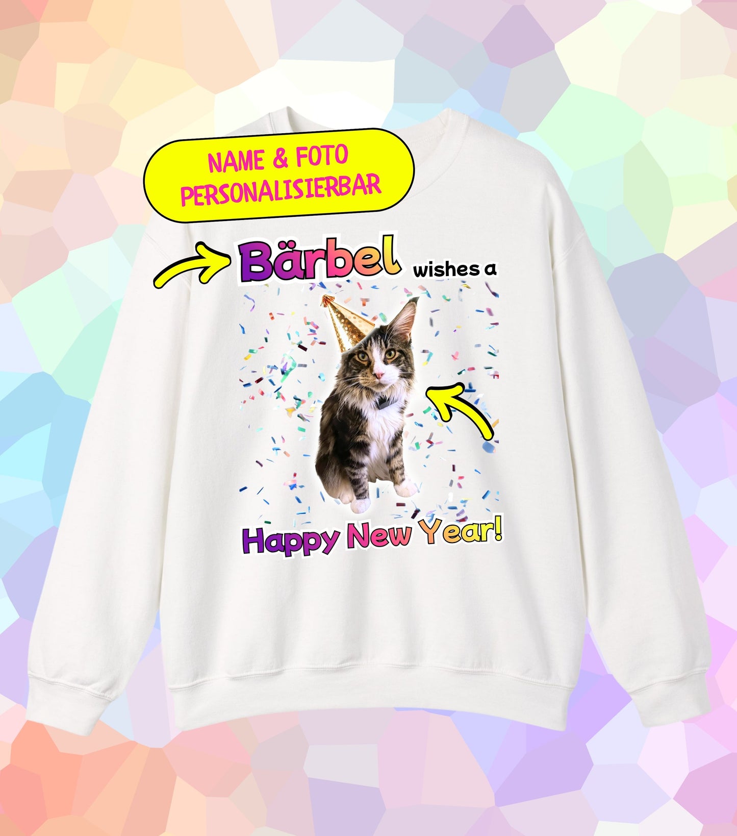 Happy New Year Sweatshirt (personalisiert)