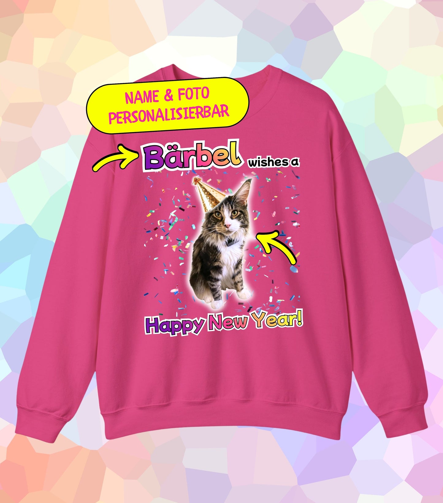 Happy New Year Sweatshirt (personalisiert)