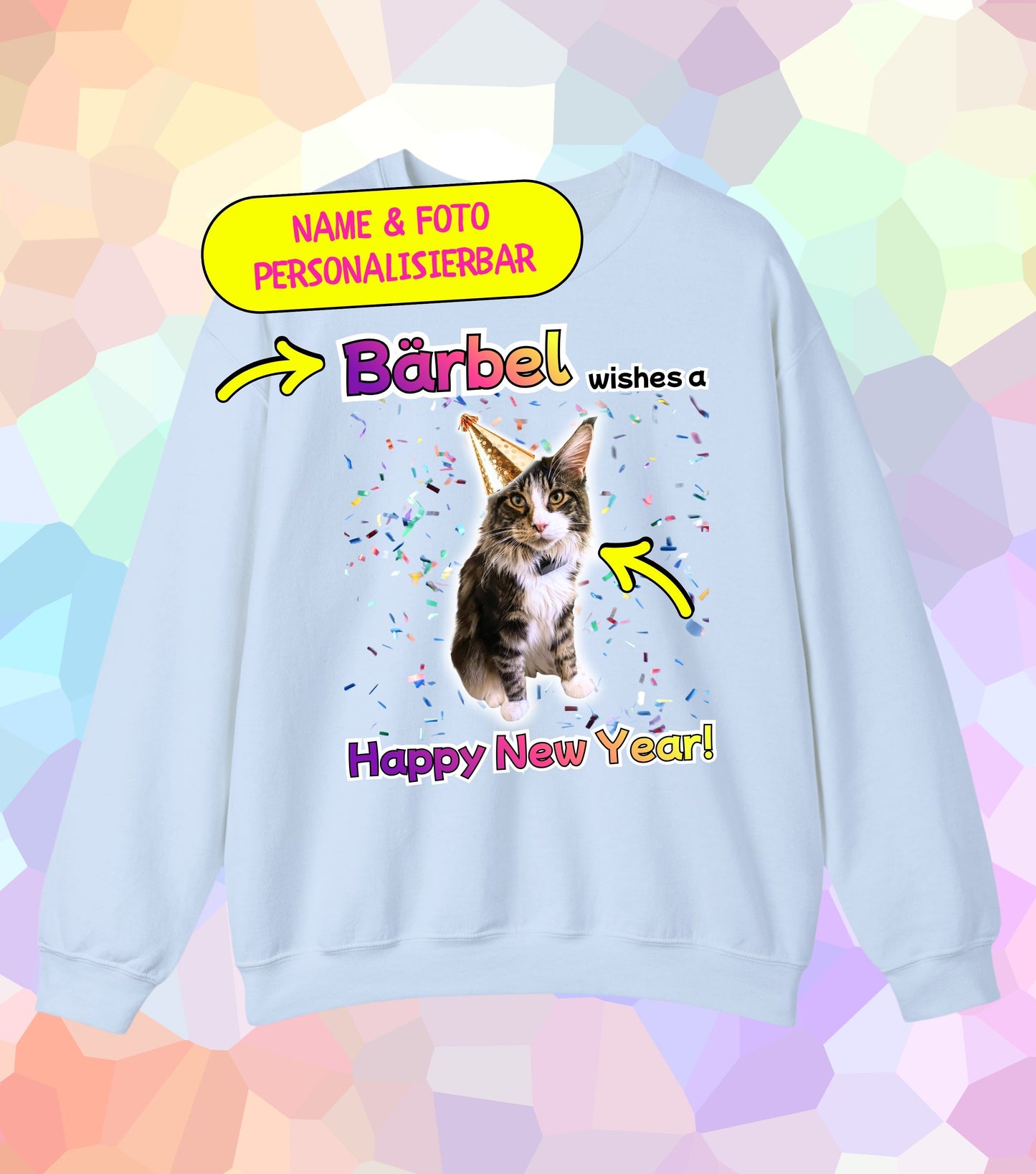 Happy New Year Sweatshirt (personalisiert)