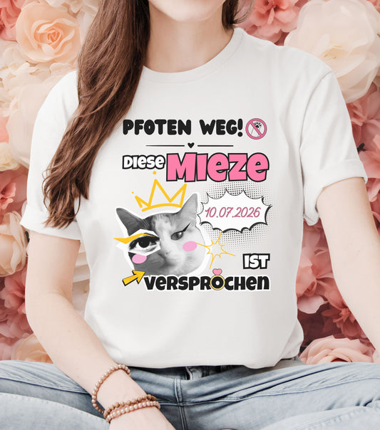 JGA T-Shirt Mieze ist versprochen (personalisierbar)