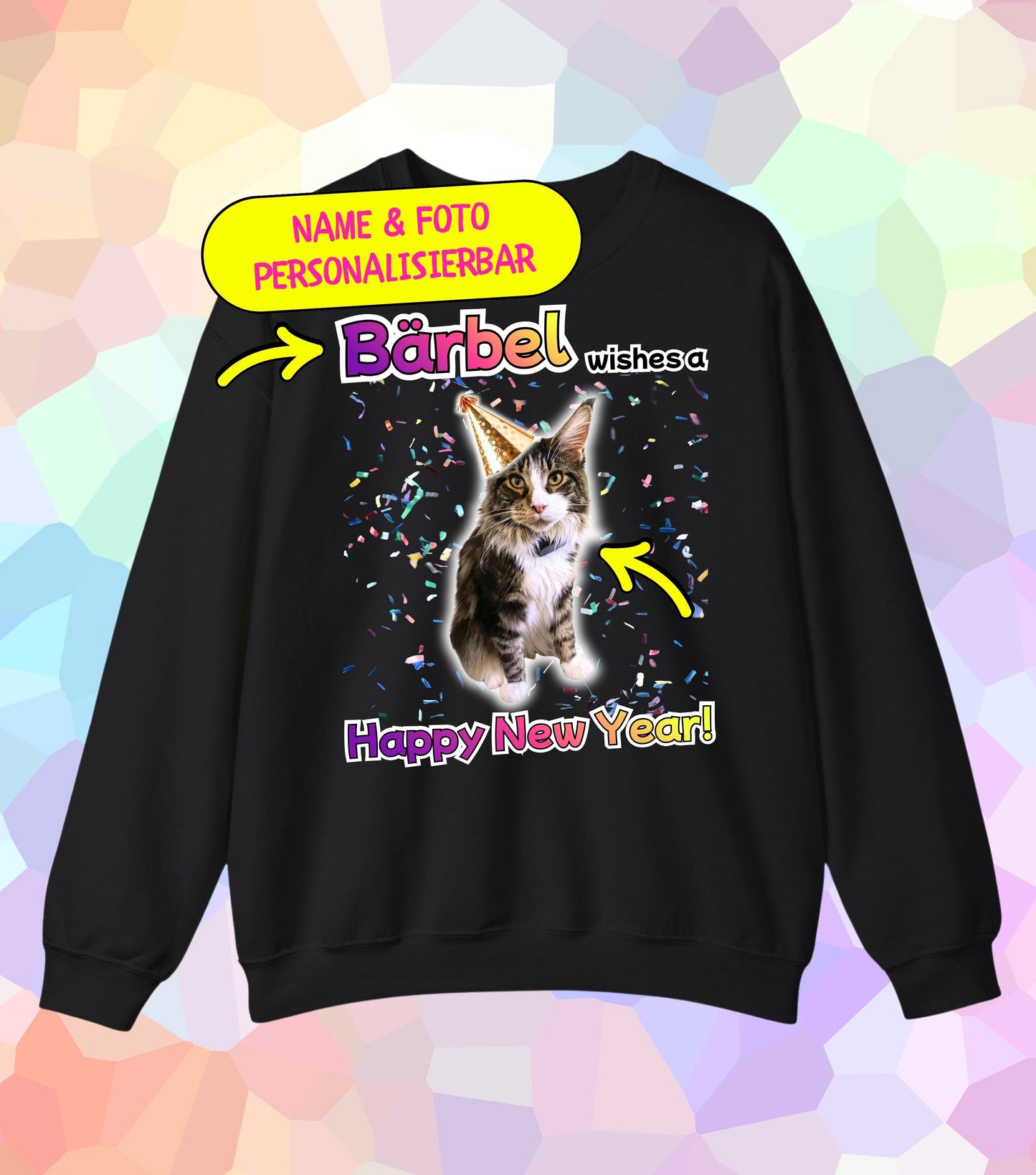 Happy New Year Sweatshirt (personalisiert)