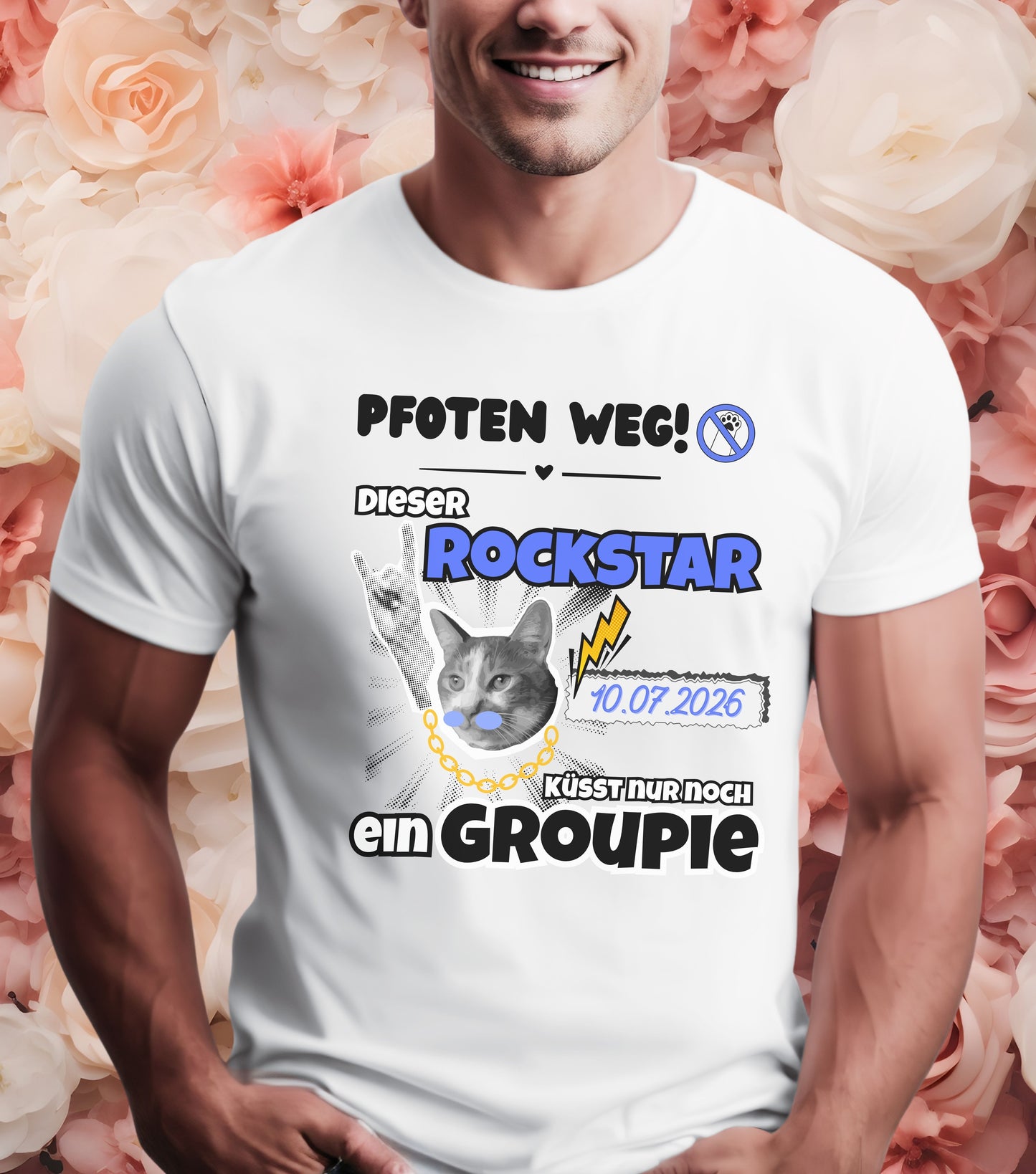 JGA T-Shirt Rockstar küsst nur noch ein Groupie (personalisierbar)