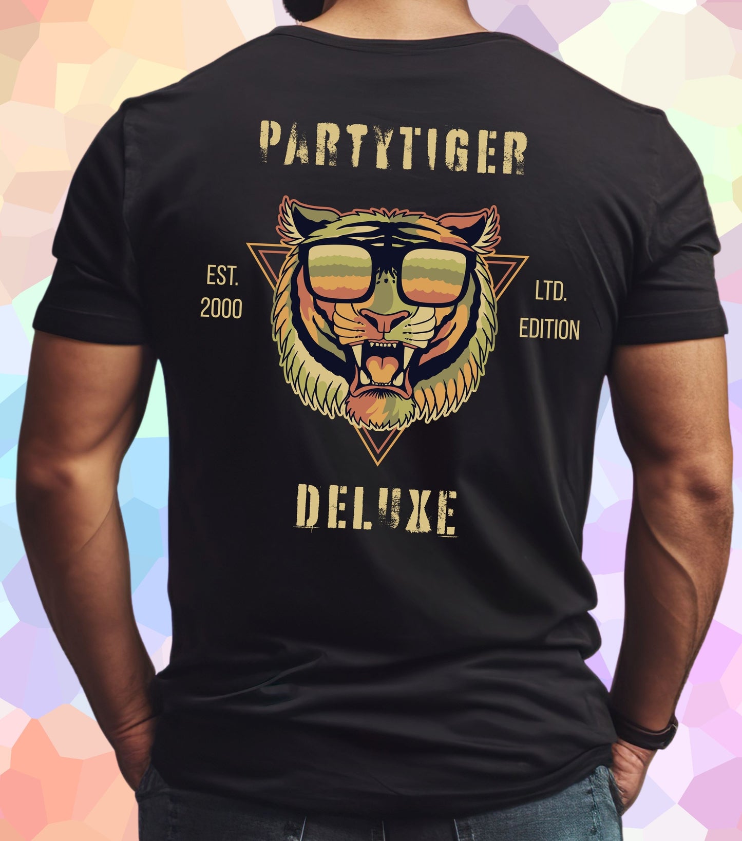 Wilder Partytiger Geburtsjahr T-Shirt (personalisiert)