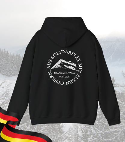 Soli-Hoodie Crans-Montana in Gedenken an die Opfer. 100% Nettoerlöse werden gespendet!