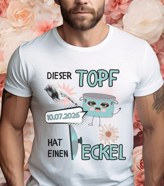 JGA T-Shirt Topf hat Deckel (personalisierbar)