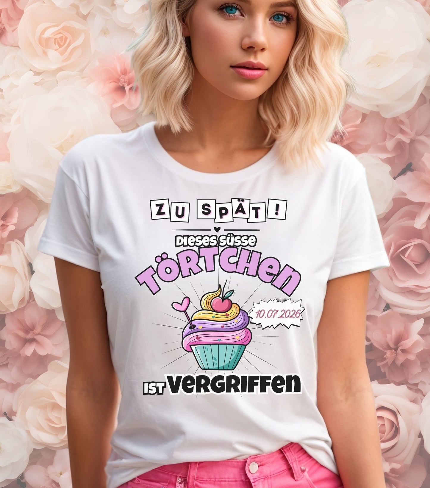 JGA T-Shirt Törtchen ist vergriffen (personalisierbar)