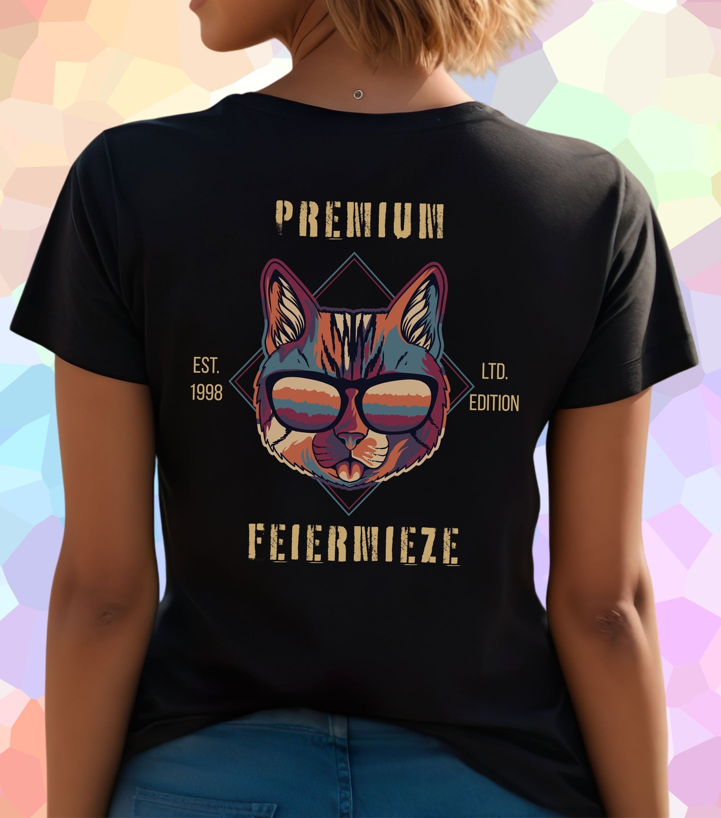 Premium Feiermieze Geburtsjahr T-Shirt (personalisiert)