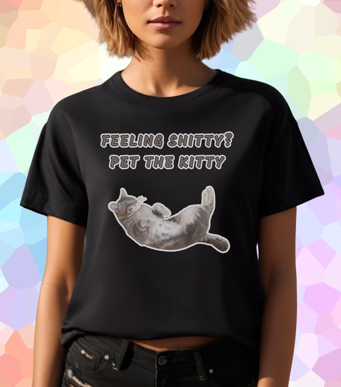 Feeling shitty pet the Kitty T-Shirt