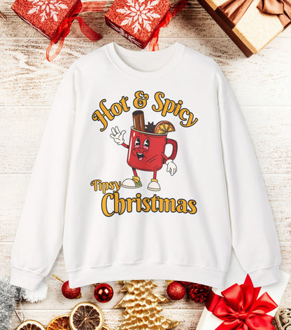 Hot & Spicy Tipsy Christmas Sweatshirt