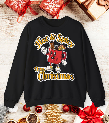 Hot & Spicy Tipsy Christmas Sweatshirt