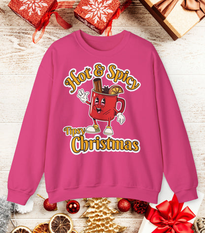 Hot & Spicy Tipsy Christmas Sweatshirt