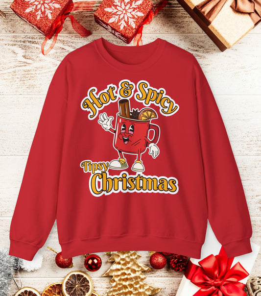 Hot & Spicy Tipsy Christmas Sweatshirt