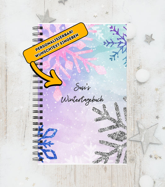 Schneeflocke Notizheft (personalisiert)