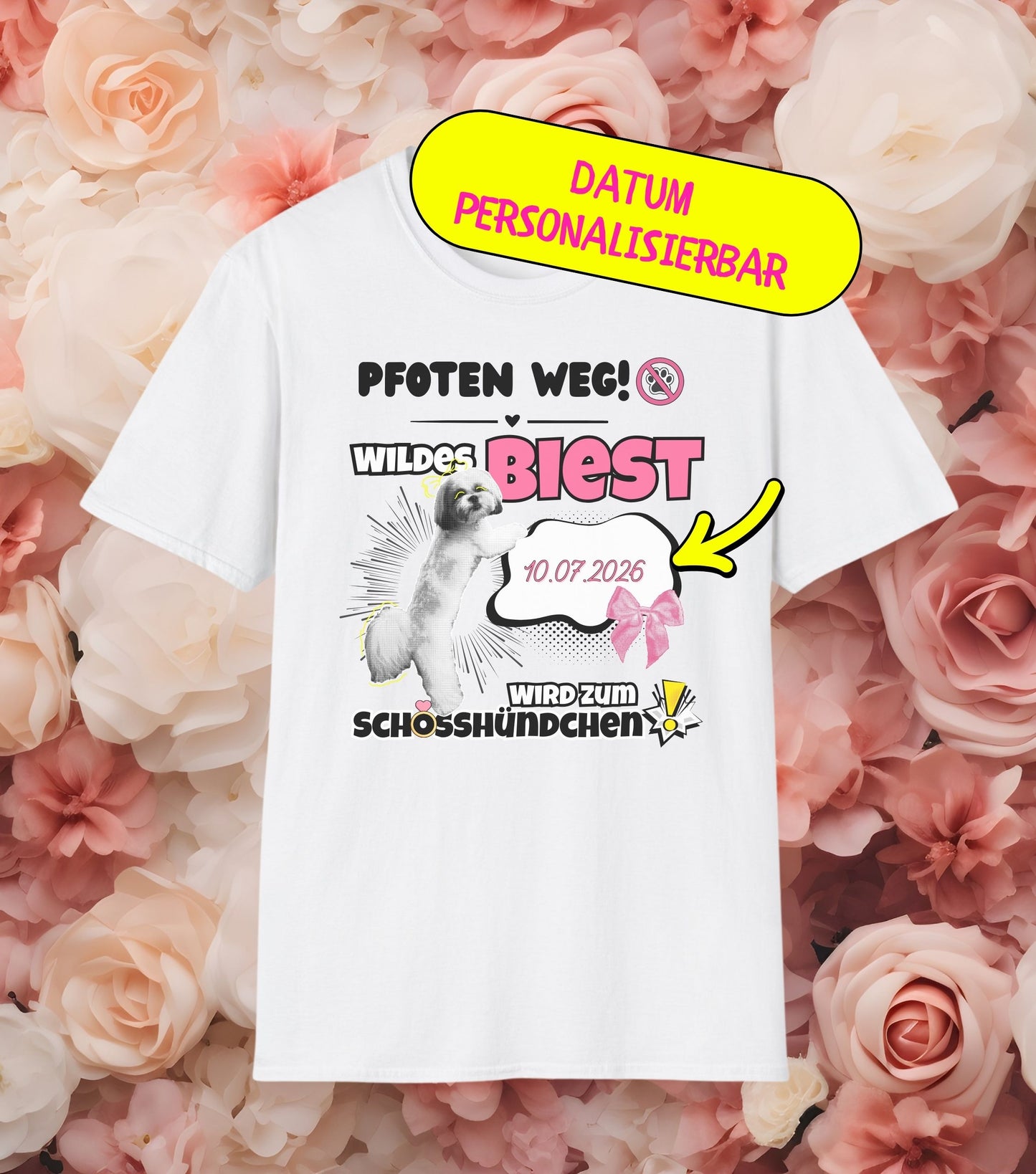 JGA T-Shirt Biest wird Schosshündchen (personalisierbar)